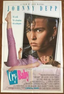JOHNNY DEPP TRACI TRACY LORDS JOHN WATERS ORIG VINTAGE CRY BABY US ONE SHEET - Picture 1 of 1
