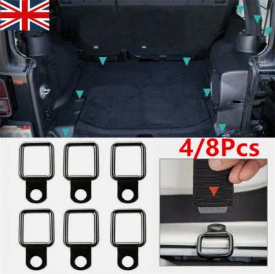 4/8Pcs D Rings Hook Trailer Forged Tie Down Ring Load Anchor Lashing Truck, - Image 1 of 4