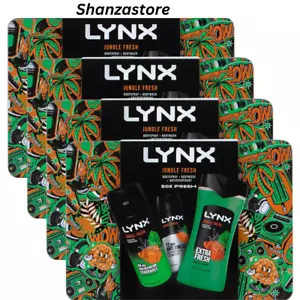 Lynx BOX FRESH Jungle Fresh 3in1 (pack of 4)| UK Free And Fast Dispatch - Picture 1 of 4