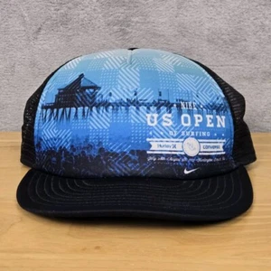 Hurley Trucker Snapback Mütze 2013 US OPEN Huntington Beach Grafik schwarz blau - Bild 1 von 8