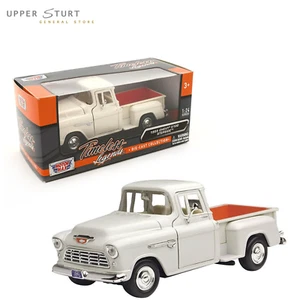1955 Chevy 5100 Stepside White 1:24 Scale Diecast Motor Max EXPERT PACKAGING - Picture 1 of 1