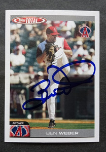 2004 Topps (Total) SIGNED: Ben Weber, ANGELS #126