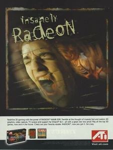 Vintage/Retro ATI Radeon 64 MB DDR Grafikkarte Print Ad Promo 2001 (A) - Bild 1 von 2