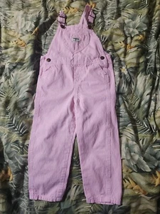 Oshkosh B'gosh Girl's Pink Stripe 100% Cotton Overalls Size 4T-Casual Play Wear - Bild 1 von 7