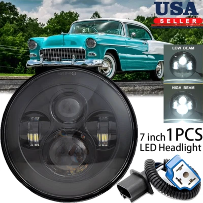 Proyector de faros LED halo de 7 pulgadas ojos de ángel para camioneta Chevy Bel Air 1955-57 Foto 1 de 4