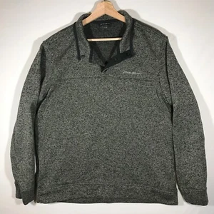 Eddie Bauer Men's XL Gray Radiator Fleece Snap Mock Pullover Long Sleeve Jacket - Picture 1 of 11