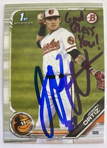 JOSEPH ORTIZ RC SIGNED IP 2019 1ST BOWMAN DRAFT BD-23 ORIOLES ROOKIE AUTO