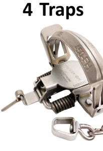 4 MB-450-FH (Closed Jaw) Minnesota Brand Trap Trapping Supplies 4 Traps - Picture 1 of 6