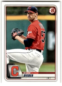 2020 Bowman Shane Bieber #13 Cleveland Indians - Picture 1 of 2