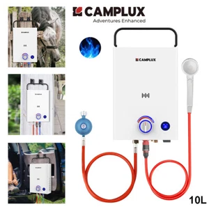 CAMPLUX Tankless GasDurchlauferhitzer Warmwasserboiler Campingdusche 10L Tragbar - Bild 1 von 8