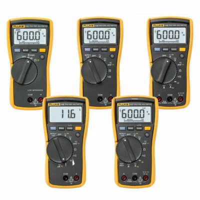 Fluke 113 114 115 116 117 TRMS Multimeters inc. Leads + Calibration/Case Option - Image 1 of 4