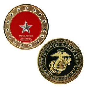 USMC MARINE CORPS BRIGADIER GENERAL 1 EIN STERN 1,75" HERAUSFORDERUNGSMÜNZE - Bild 1 von 1