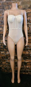 Body Kunstleder und Netz Elfenbein Größe M - Bild 1 von 7