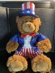Build A Bear amerikanische Flagge Uncle Sam patriotisch USA EUC - Bild 1 von 12