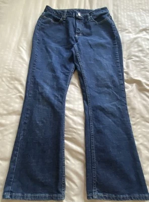 Womans Dark Blue VP Jeanwear Bootcut Classic Denim Jeans - Size 10 P - Image 1 of 4