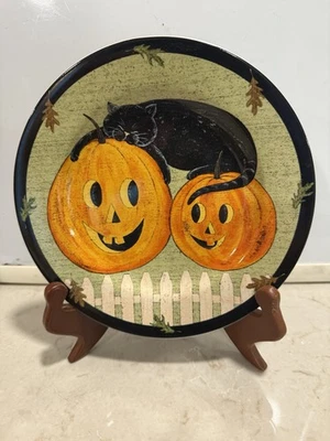 Halloween Pumpkin Dreams Set of 4 Dessert Plates #H1008/2-4 Sakura by Oneida NOS - Image 1 of 4
