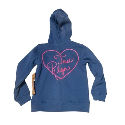 Suéter con Capucha Cremallera Completa Logo True Religion Niñas Talla 5 Defectos Foto 1 de 4