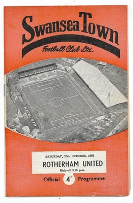 1963/64 Division 2 - SWANSEA TOWN v. ROTHERHAM UNITED - Image 1 of 2