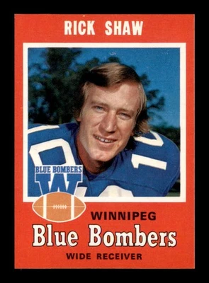 1971 O-Pee-Chee CFL #24 Rick Shaw   NM/NM+ X3579485 - Image 1 of 3