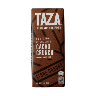 Taza Chocolate  Stone Ground Organic Dark Bar Cacao Crunch   2.5 Oz (Pack Of 4) - Image 1 of 2