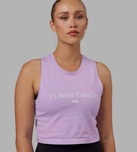 LSKD - 1% Better FLXCotton Purple/White Tank - Size S - New+Tag - Picture 1 of 5