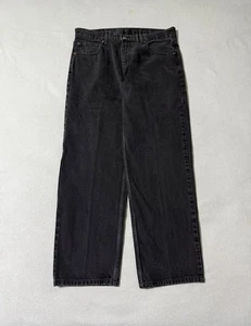 Levis 550 Jeans Mens 34x30 Black Relaxed Tapered Leg Denim Comfort Fit Classic - Picture 1 of 9