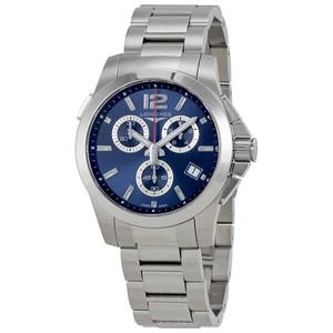 Longines Conquest Chronograph blaues Zifferblatt Herrenuhr L37024966 - Bild 1 von 3