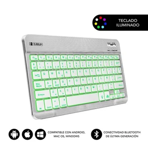 Bluetooth-Tastatur für Tablet Subblim SUB-KBT-SMBL30 Qwerty Spanisch Schwarz/ - Bild 1 von 1