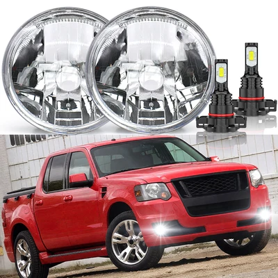 For Ford Explorer Sport Trac 2008-2010 LED Fog Lights Bumper Lamp Clear Lens - Image 1 of 4