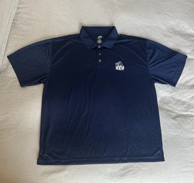 BYU Cougars Polo Shirt Men’s Size XL Navy Blue Y2K Brigham Young University - Image 1 of 4