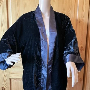 Chaqueta Sam Edelman Terciopelo Frente Abierto Estilo Kimono Talla M Whimsigoth Witchy - Imagen 1 de 13