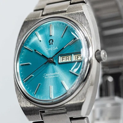 Sin Tarifas *CASI COMO NUEVO* De Colección OMEGA Seamaster Cal.1020 Automático Azul Hielo 35 mm Para Hombre Foto 1 de 4