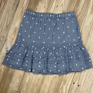 Madewell Pleated Lined Cotton Skirt Gingham Women's Size Large - Picture 1 of 4