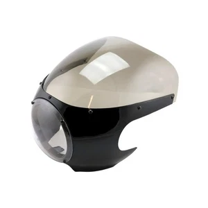 AVON MINI abs Windschutzscheibe schwarz matt Plexiglas Rauch für 5" 3/4 Scheinwerfer Universal - Bild 1 von 1