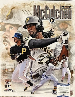 ANDREW MCCUTCHEN Signed Autographed Auto 16x20 Photo Picture Pitt Pirates BAS - Image 1 of 3