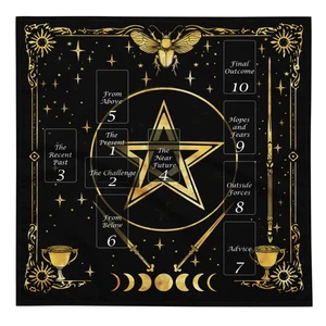 Paño de Tarot para Extender con Cruz Celta Significado Accesorio para Mesa de Altar Principiante - Imagen 1 de 2