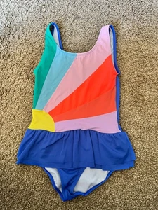 Mini Boden Mädchen Regenbogen Badeanzug Alter 8-9 Jahre - 001056 - Bild 1 von 6