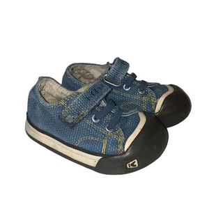 Keen Canvas Blue Strap Sneakers Size 5 - Picture 1 of 11