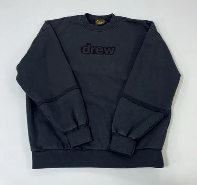 Drew House Thick Heavyweight Crewneck Sweatshirt Black Justin Bieber Adult Small - Image 1 of 4