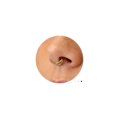 Anillos de nariz para mujer 16G anillos de tabique estrella clicker aros Daith picos cadena 1... Foto 1 de 4