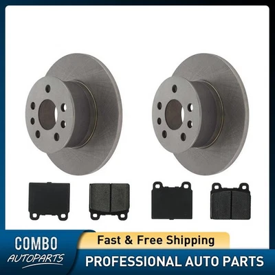 Front Disc Brake Pad Set Disc Brake Rotor fits 1975-1994 Volkswagen Combi - Image 1 of 4