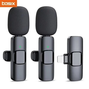 Wireless Lavalier Microphone Clip Mic For iPhone iPad Samsung Recording Vlog - Picture 1 of 10