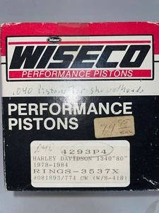 NOS - Wiseco Piston Kit Harley Davidson 1340 1978-84 4293P4 - Picture 1 of 13