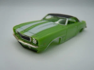 MODEL MOTORING LIME GREEN W/ WHITE '69 CAMARO RS SHELL ~ NEW ~ FITS AURORA TJET - Picture 1 of 6