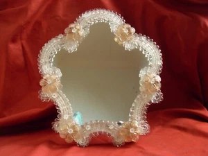 VINTAGE ITALIAN, MURANO GLASS MIRROR, MIDDLE 20th CENTURY - Picture 1 of 15