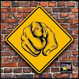 Fingerzeigeschild - SIE - einzigartige Bürodekoration - lustige Metallplakette - Geschenkideen - Bild 1 von 5