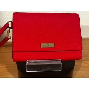 Kate Spade New York rote Saffiano Leder kleine Geldbörse/Handgelenktasche - Bild 1 von 9