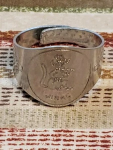 1959 Vintage Hanna Barbera Jinks Cat Cartoon Metal Ring 1/2" Size Toy Prize - Picture 1 of 6