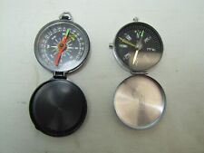 Lot of 2 Pocket Compasses Made In Japan, Work, USED.