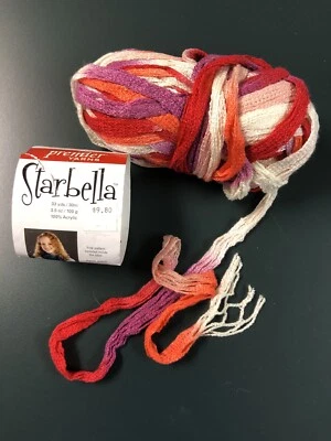 Premier Yarns Starbella Ribbon Yarn Happy Pinks 100% acrylic - 1 Skein Used - Image 1 of 4